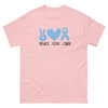 Prostate Cancer Peace Love Tee - JohnVsGBMLight PinkS