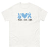 Prostate Cancer Peace Love Tee - JohnVsGBMWhiteS