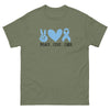 Prostate Cancer Peace Love Tee - JohnVsGBMMilitary GreenS