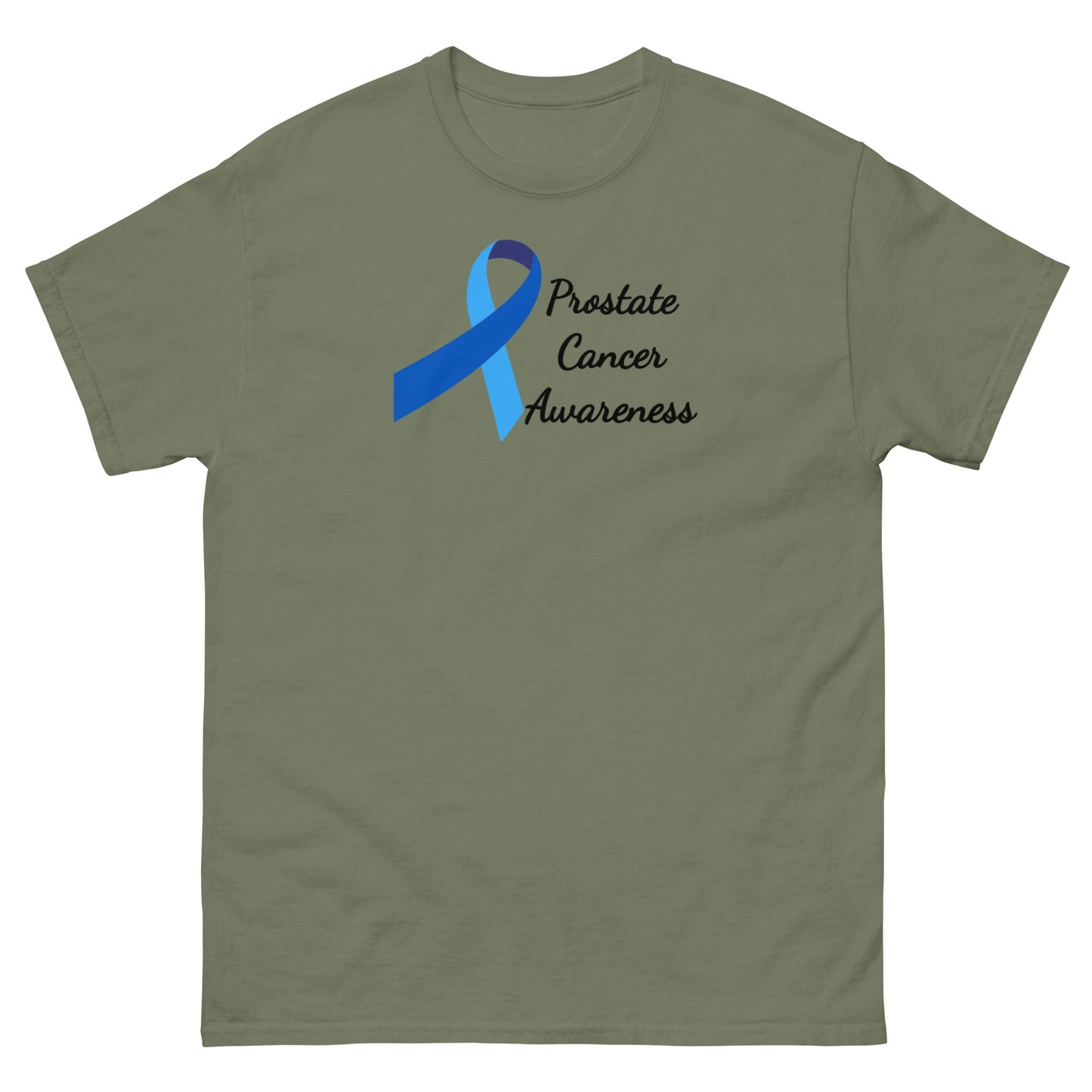 Prostate Cancer Ribbon Awareness Tee - JohnVsGBMMilitary GreenS