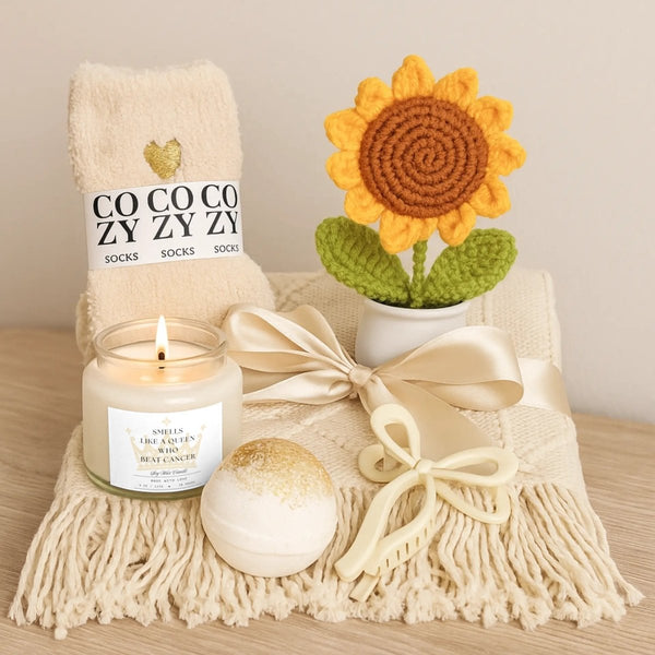 Queen Candle & Sunflower Gift Set - JohnVsGBMWhite Sage + Lavender