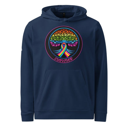 Rainbow Ribbon Tree of Life Adidas Hoodie - JohnVsGBMCollegiate NavyS