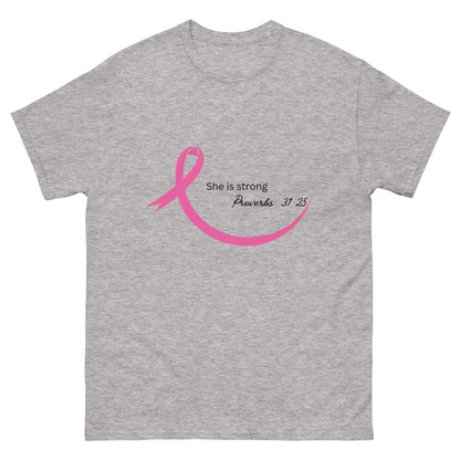 She is Strong (Customizable) Tee - JohnVsGBMSport GreyS