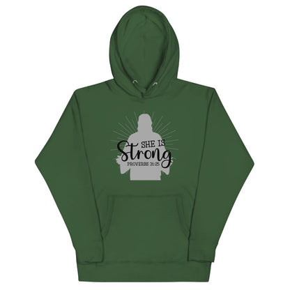 She is Strong Hoodie - JohnVsGBMForest GreenS