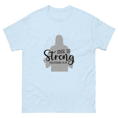 She is Strong Tee - JohnVsGBMLight BlueS