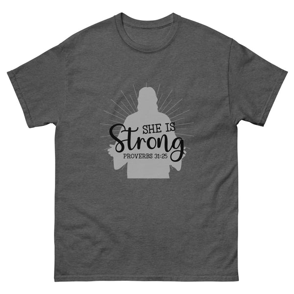 She is Strong Tee - JohnVsGBMDark HeatherS