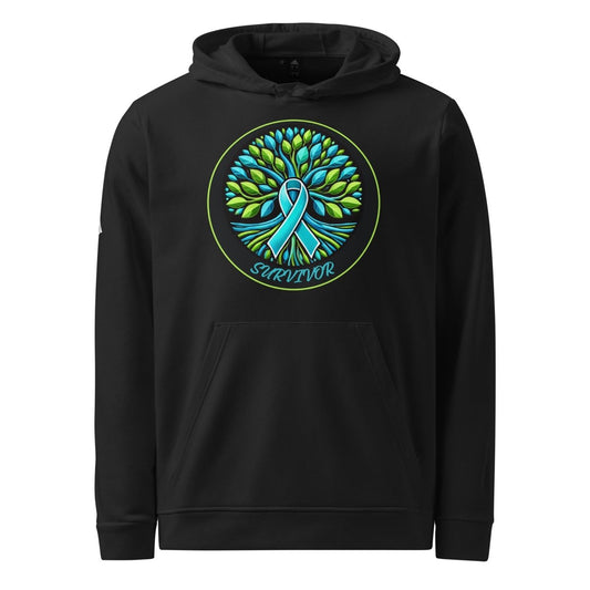 Solid Blue Tree of Life Adidas Hoodie - JohnVsGBMBlackS