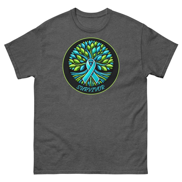 Solid Blue Tree of Life Tee - JohnVsGBMDark HeatherS