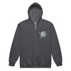 Solid Grey Graffiti Zip Up Hoodie - JohnVsGBMDark HeatherS