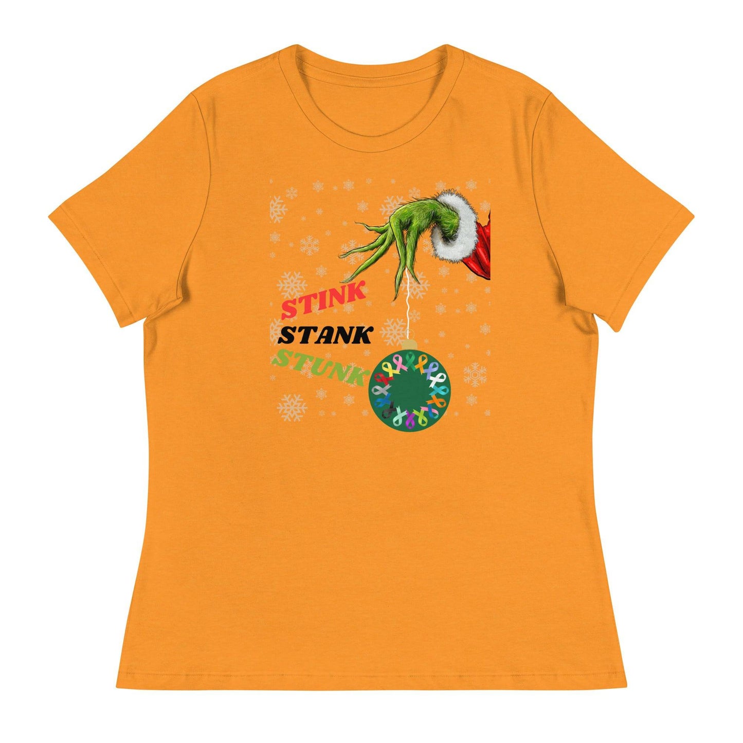 Stink Stank Stunk Cancer Awareness Womens Relaxed Tee - JohnVsGBMHeather MarmaladeS