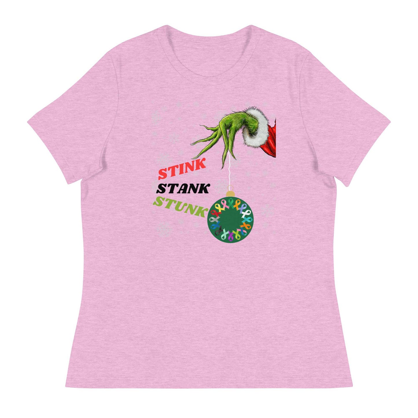 Stink Stank Stunk Cancer Awareness Womens Relaxed Tee - JohnVsGBMHeather Prism LilacS