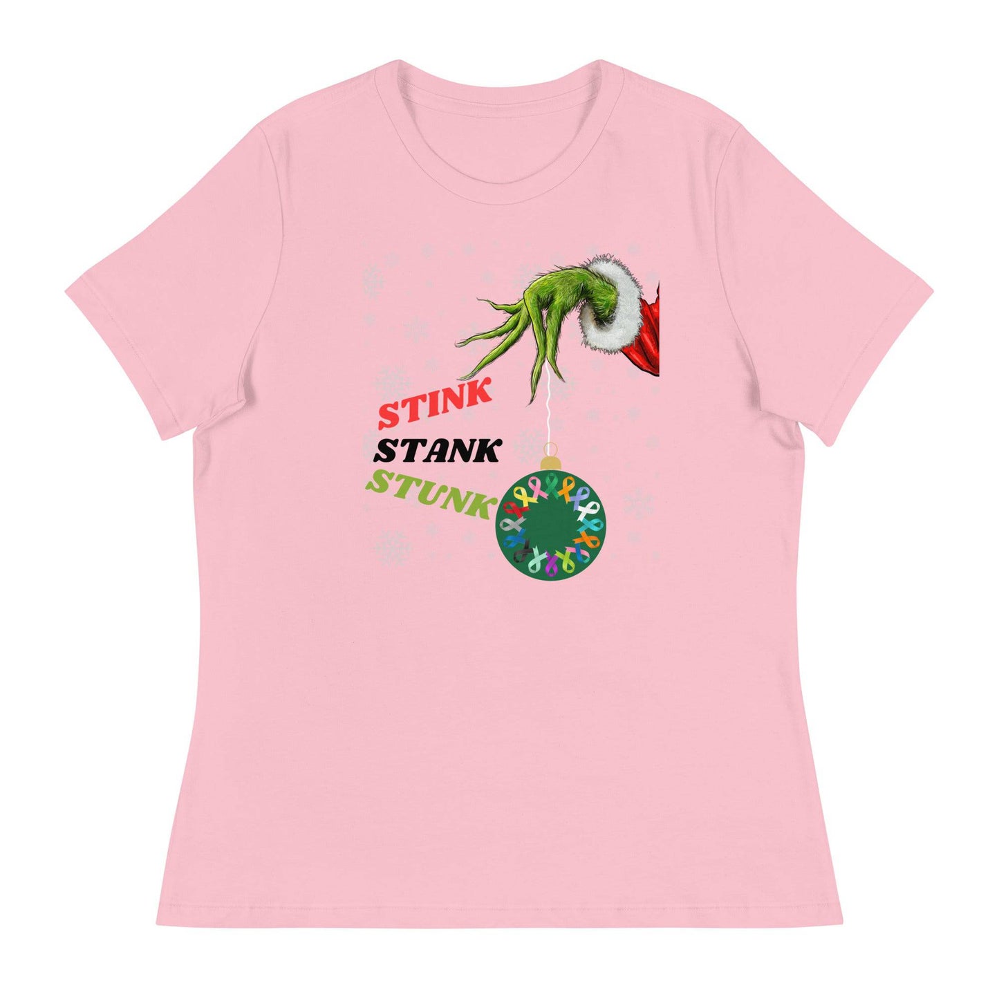 Stink Stank Stunk Cancer Awareness Womens Relaxed Tee - JohnVsGBMPinkS