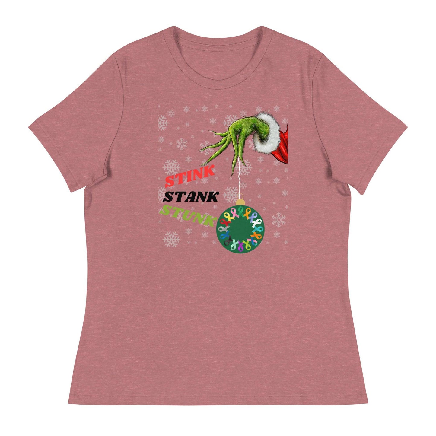 Stink Stank Stunk Cancer Awareness Womens Relaxed Tee - JohnVsGBMHeather MauveS