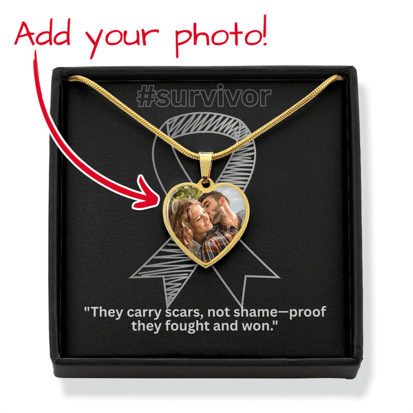 SURVIVOR Personalized Necklace with Photo - JohnVsGBMLuxury Necklace (18k Yellow Gold Finish)Yes