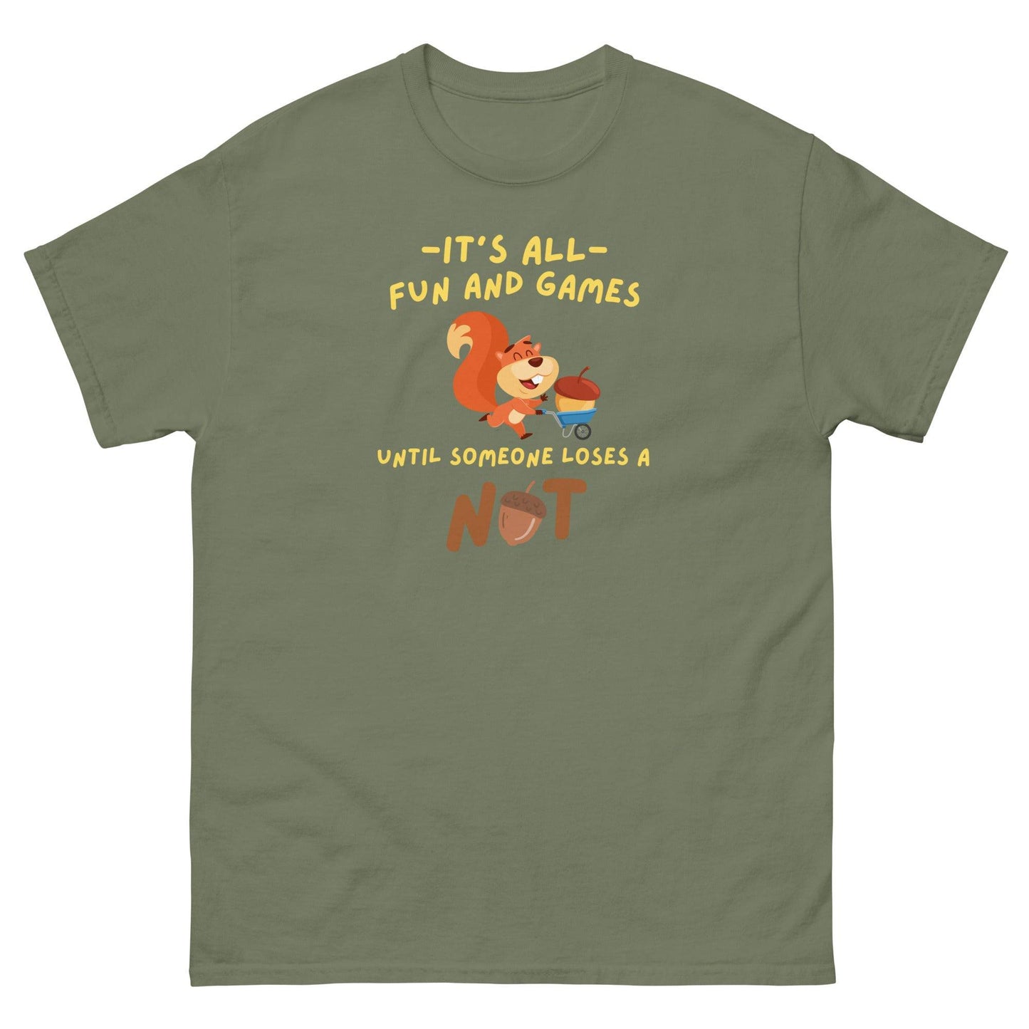 Testicular Cancer Fun and Games Until You Lose a Nut Tee - JohnVsGBMMilitary GreenS