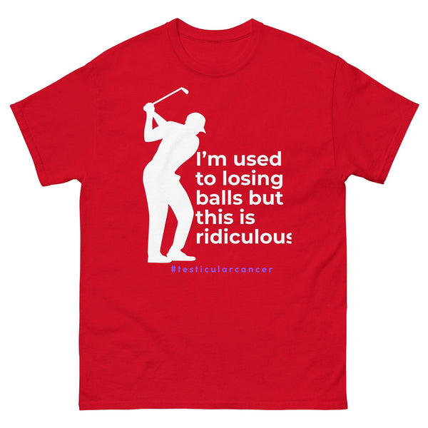 Testicular Cancer Golfer Tee - JohnVsGBMRedS