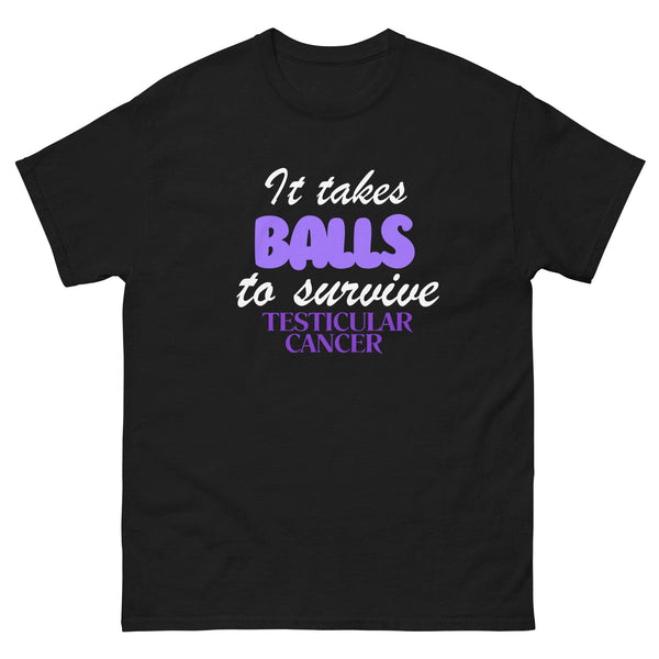 Testicular Cancer It Takes Balls Tee - JohnVsGBMBlackS