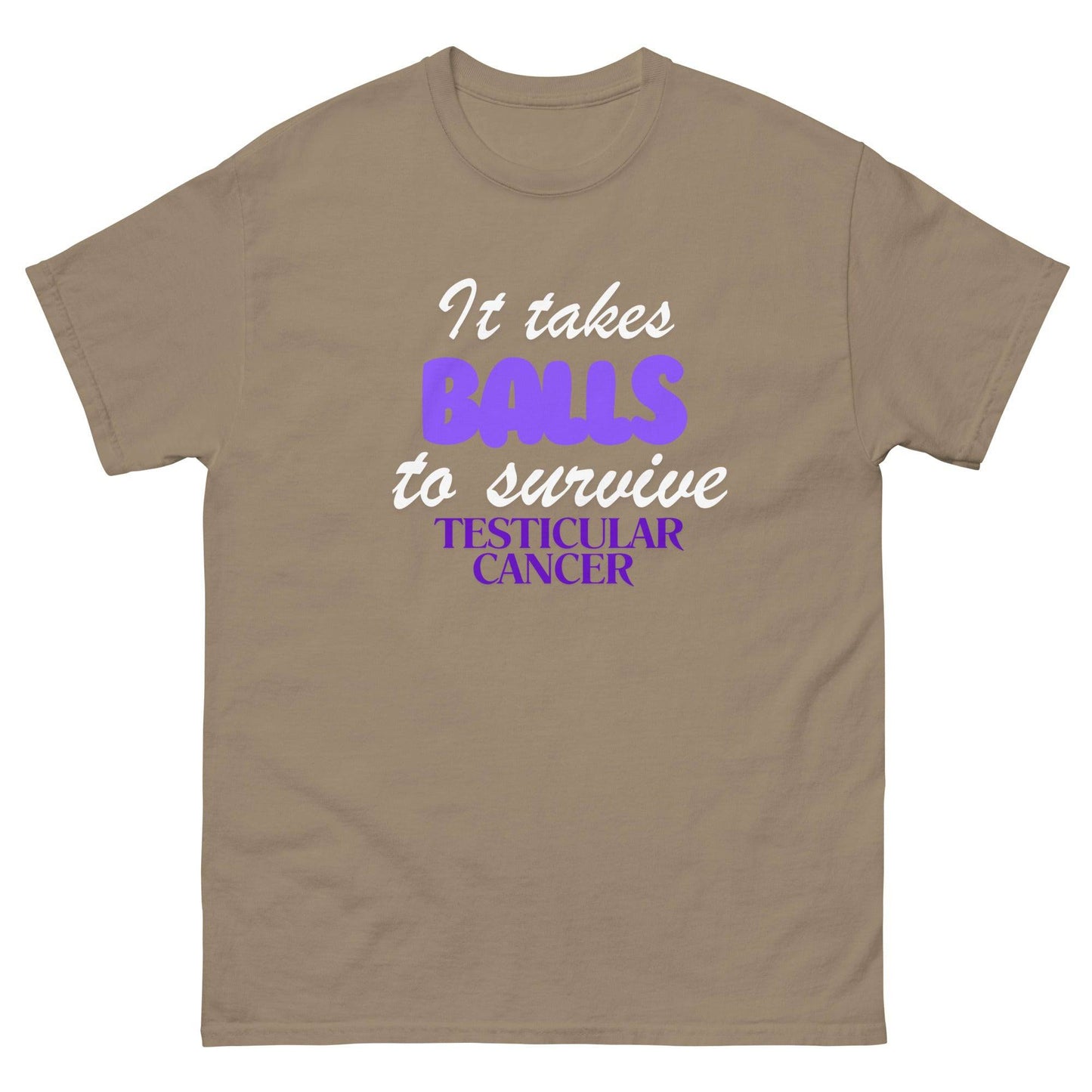 Testicular Cancer It Takes Balls Tee - JohnVsGBMBrown SavanaS