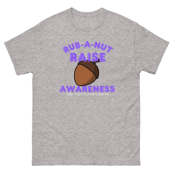 Testicular Cancer Rub a Nut Raise Awareness Tee - JohnVsGBMSport GreyS