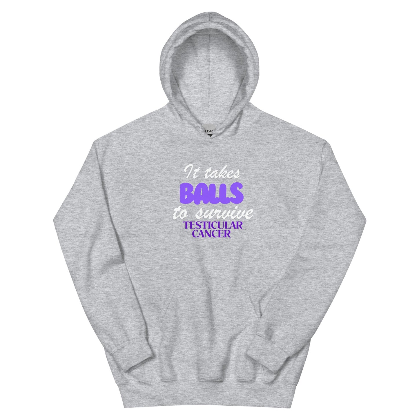 Testicular Cancer Takes Balls Hoodie - JohnVsGBMSport GreyS