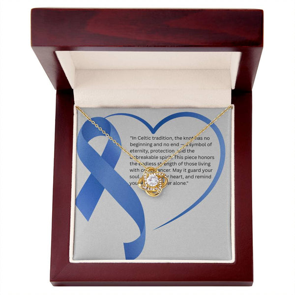Tied to Hope – Colon Cancer Knot Jewelry - JohnVsGBM14K White Gold FinishLuxury Box