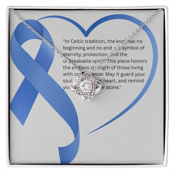Tied to Hope – Colon Cancer Knot Jewelry - JohnVsGBM14K White Gold FinishStandard Box