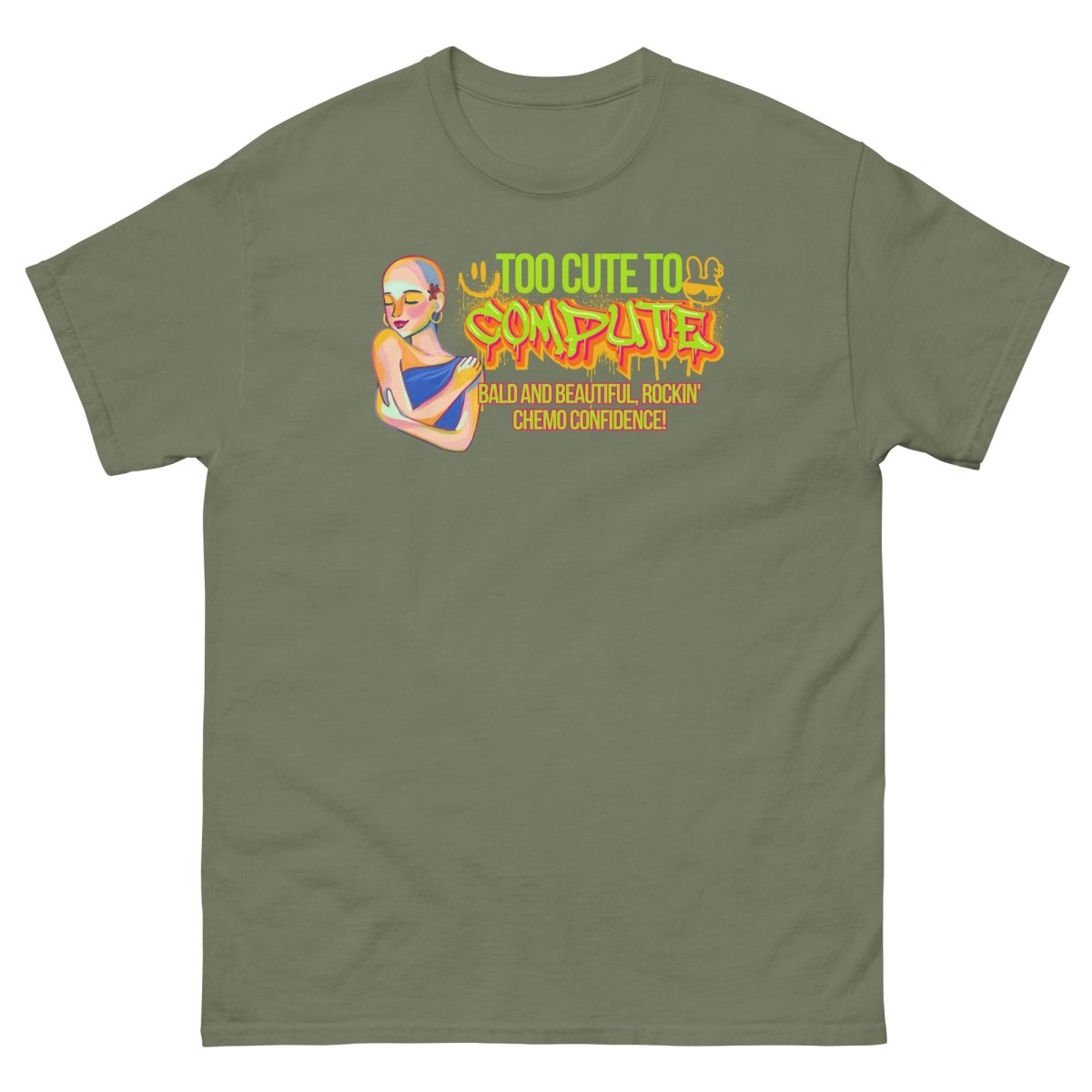 Too Cute Bald Tee - JohnVsGBMMilitary GreenS