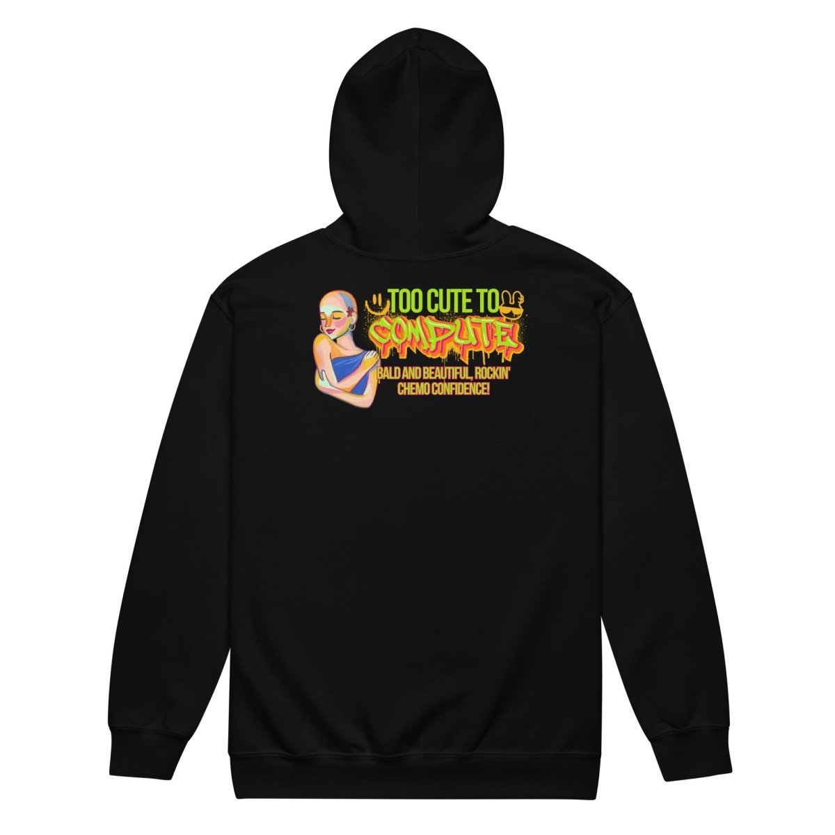 Too Cute Zip Up Hoodie - JohnVsGBMBlackS