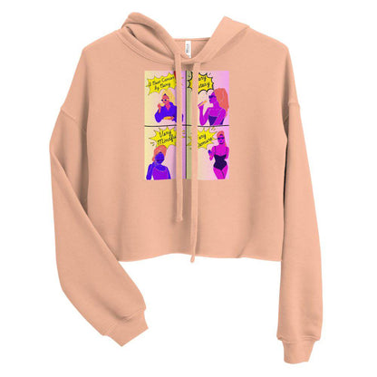 Very Cutesy, Mindful, and Demure Ladies Crop Hoodie - JohnVsGBMBlackS