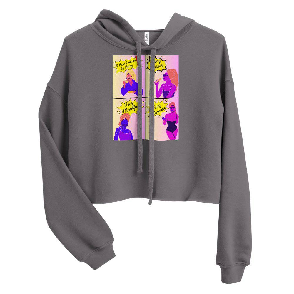 Very Cutesy, Mindful, and Demure Ladies Crop Hoodie - JohnVsGBMBlackS