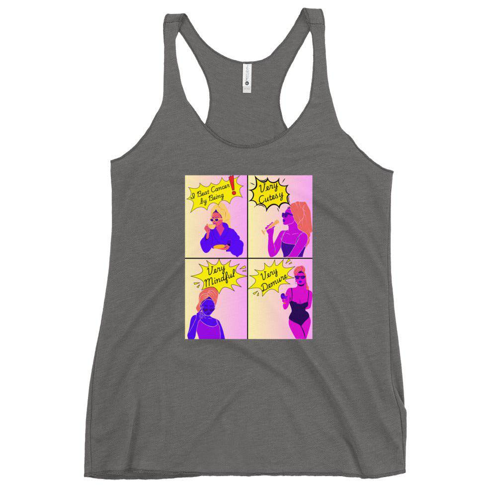 Very Cutesy, Mindful, and Demure Ladies Tank - JohnVsGBMPremium HeatherXS