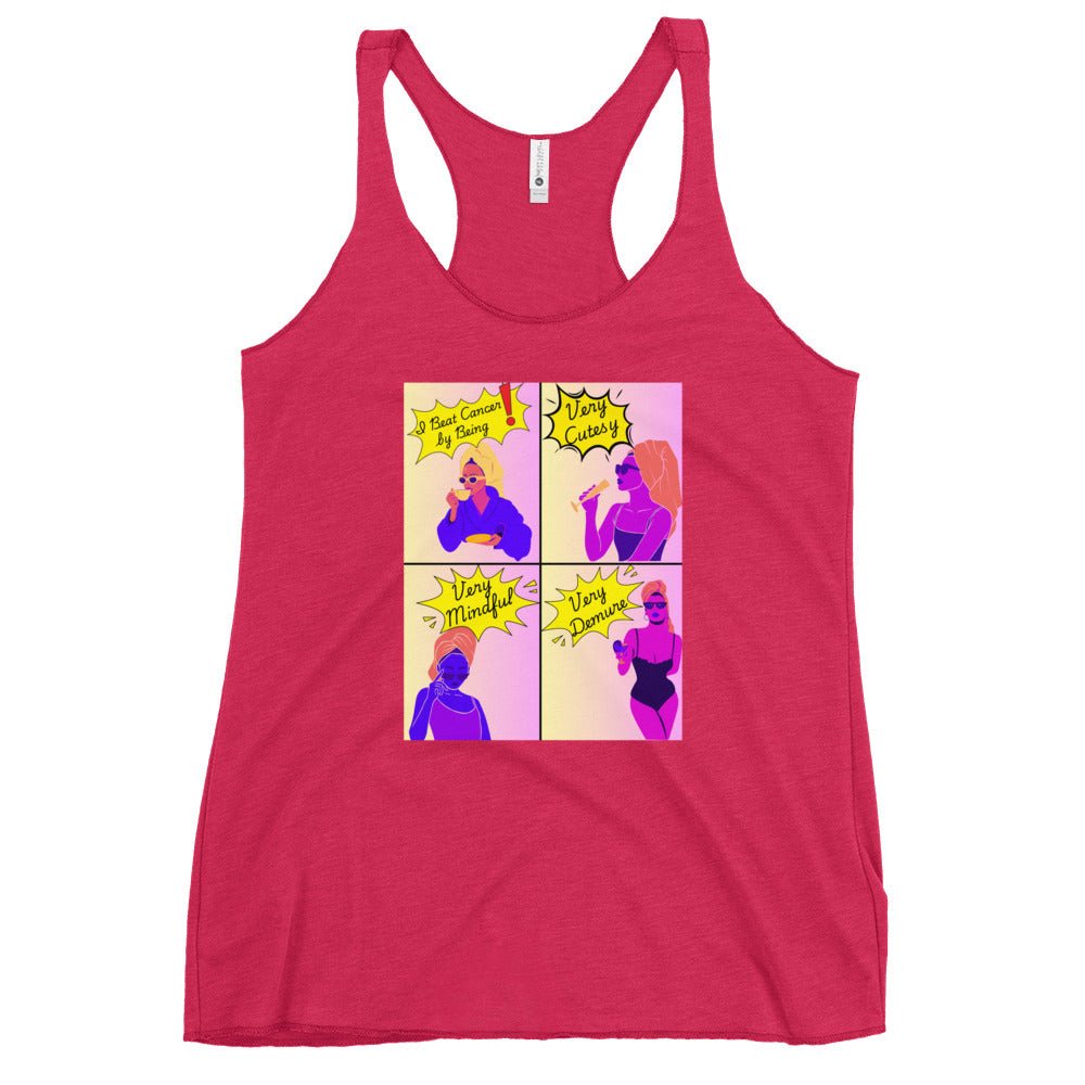 Very Cutesy, Mindful, and Demure Ladies Tank - JohnVsGBMVintage Shocking PinkXS