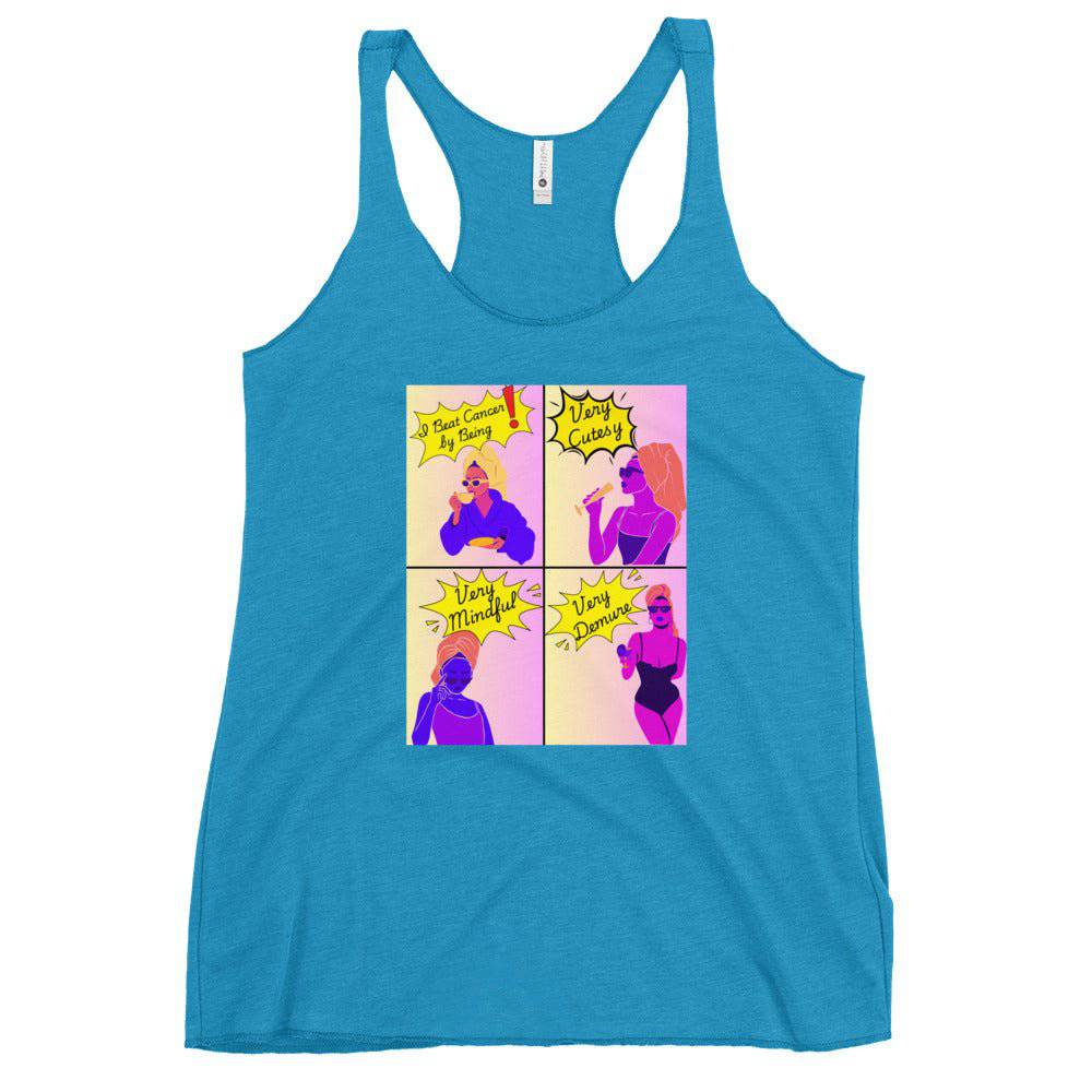 Very Cutesy, Mindful, and Demure Ladies Tank - JohnVsGBMVintage TurquoiseXS