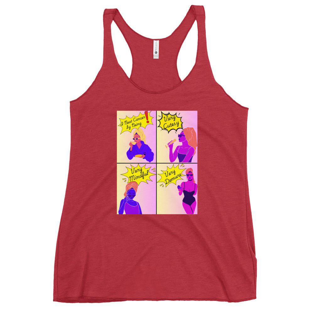 Very Cutesy, Mindful, and Demure Ladies Tank - JohnVsGBMVintage RedXS