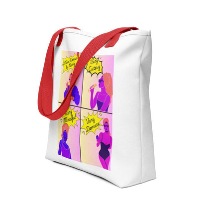 Very Cutesy, Mindful, and Demure Tote - JohnVsGBMRed Handle