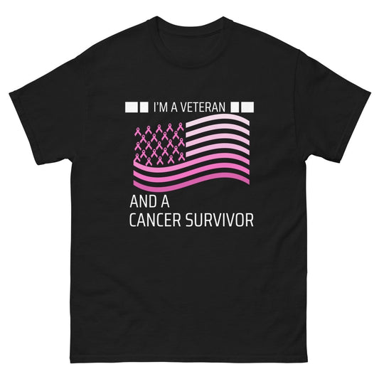 Veteran Cancer (Customizable) Flag Tee - JohnVsGBMBlackS