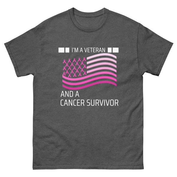 Veteran Cancer (Customizable) Flag Tee - JohnVsGBMDark HeatherS