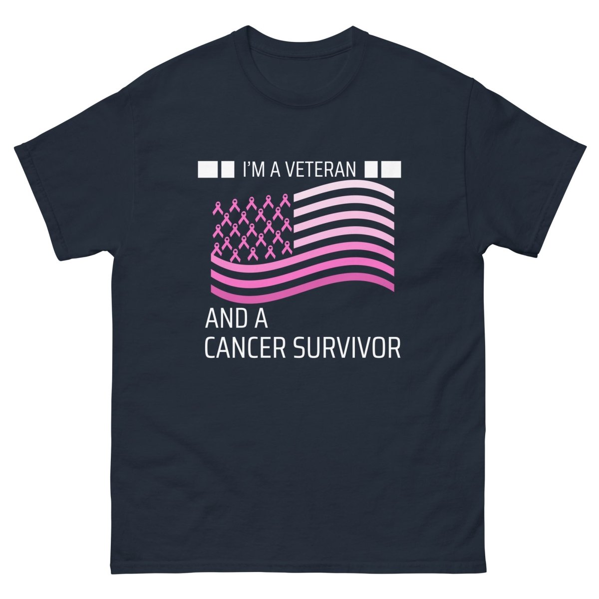 Veteran Cancer (Customizable) Flag Tee - JohnVsGBMNavyS