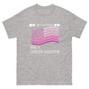 Veteran Cancer (Customizable) Flag Tee - JohnVsGBMSport GreyS