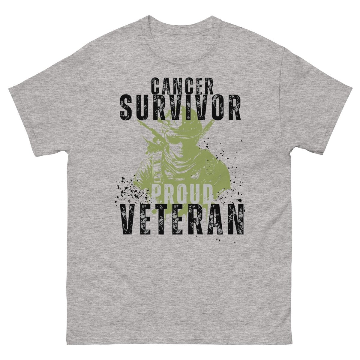 Veteran Soldier Cancer Tee - JohnVsGBMSport GreyS