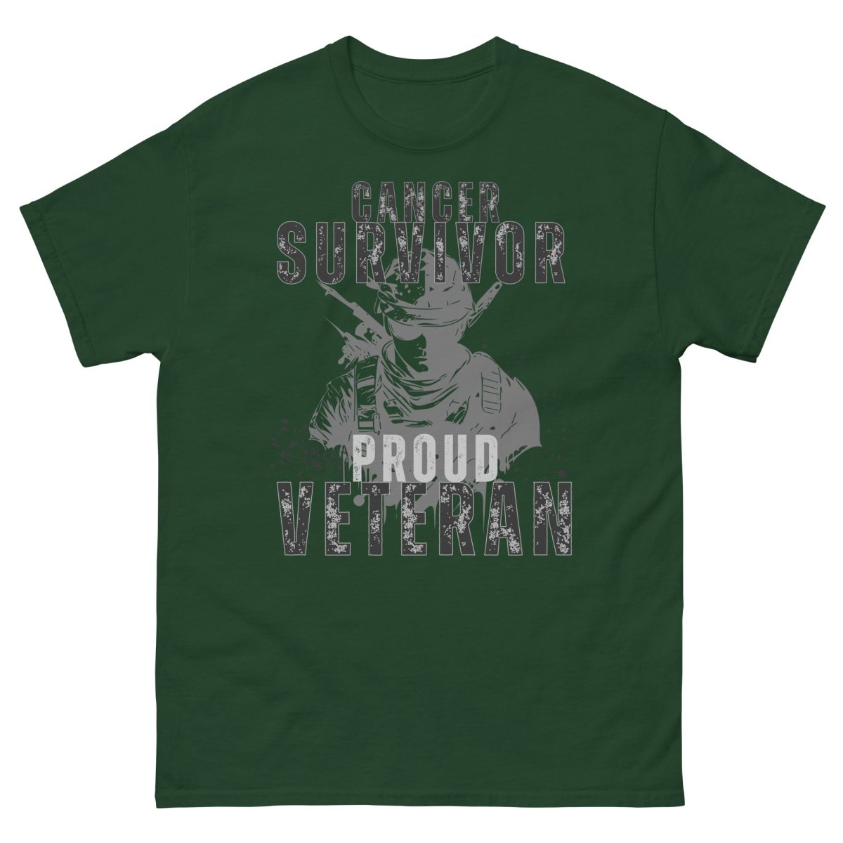 Veteran Soldier Grey Tee - JohnVsGBMForest GreenS