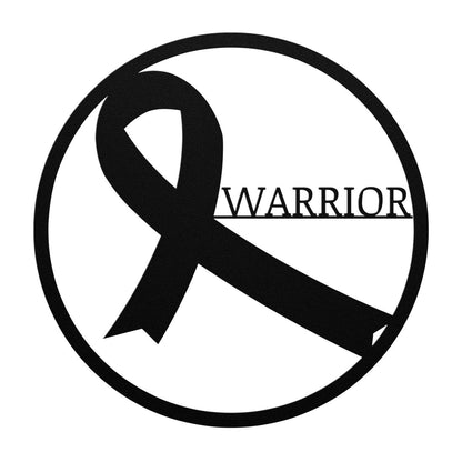 Warrior Ribbon Metal Die Cut SIgn - JohnVsGBMRed12 Inch