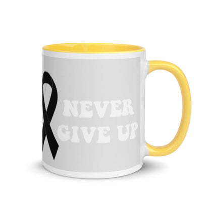 Never Give Up Mug - JohnVsGBMYellow11 oz