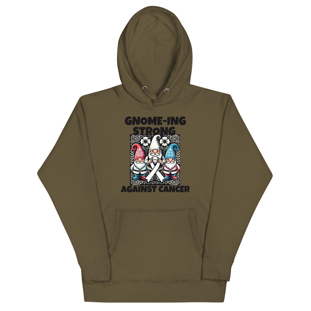 White Gnome - ing Strong Hoodie - JohnVsGBMMilitary GreenS