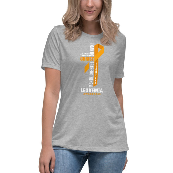 Women's Leukemia Through Christ Tee - JohnVsGBMAthletic HeatherS