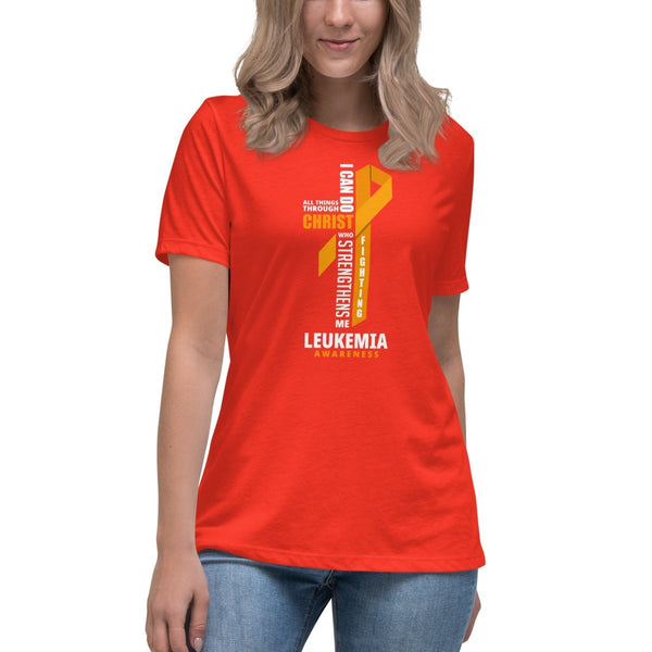 Women's Leukemia Through Christ Tee - JohnVsGBMPoppyS