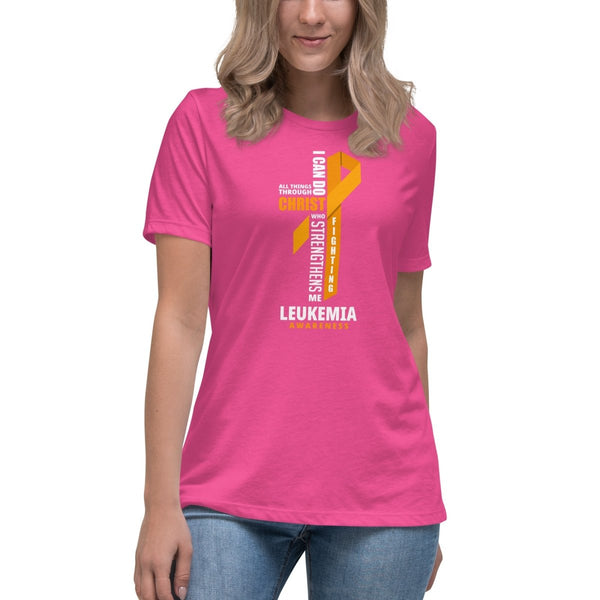Women's Leukemia Through Christ Tee - JohnVsGBMBerryS