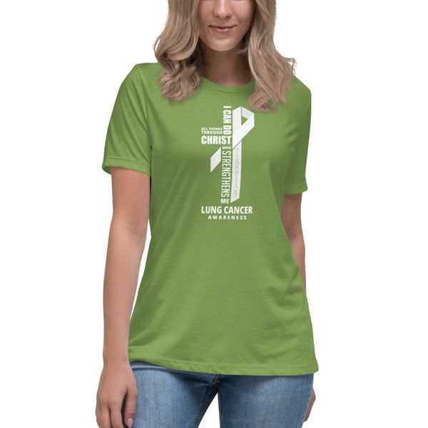 Women's Lung Cancer Through Christ Tee - JohnVsGBMLeafS
