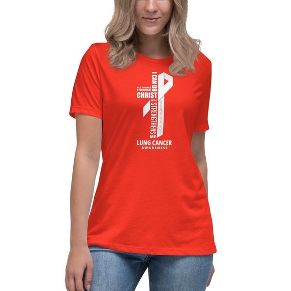 Women's Lung Cancer Through Christ Tee - JohnVsGBMPoppyS