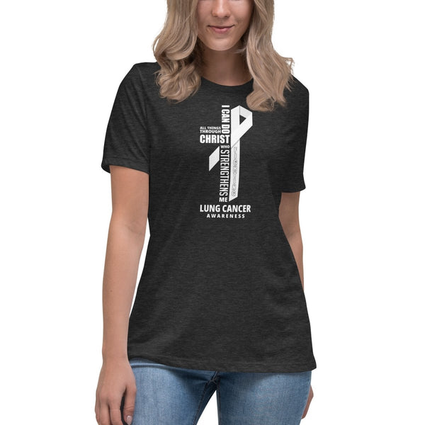 Women's Lung Cancer Through Christ Tee - JohnVsGBMDark Grey HeatherS